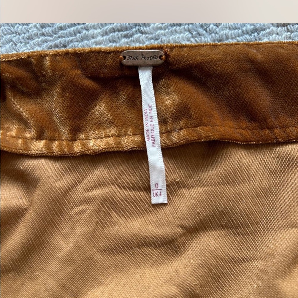 Free People Gold Mini Skirt - Picture 5 of 5